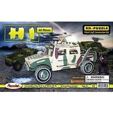 H1 LR All Terrain Vehicle - Illuminated 3D Wooden Puzzle
