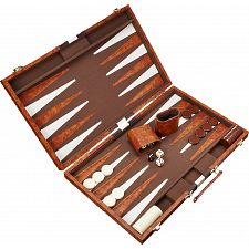 18 inch Backgammon Set - Brown and White (CHH Games 704551301134) photo