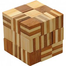 Bamboo Wood Puzzle - Cube Chain - 