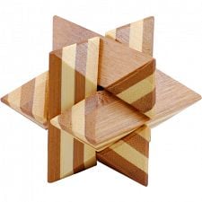 Bamboo Wood Puzzle - Star - 