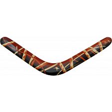 Albatross - decorated wood boomerang - Right Hand - 
