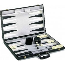 21 inch Backgammon Set - Black and White - 