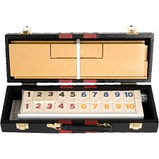 Rummy - Deluxe (106 Tiles with Wooden Racks & Latching Case) (CHH Games 704551501718) photo