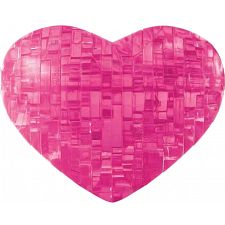 3D Crystal Puzzle - Heart (Pink) - 