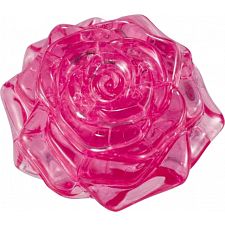 3D Crystal Puzzle - Rose (Pink) - 