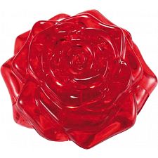 3D Crystal Puzzle - Rose (Red) - 