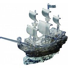 3D Crystal Puzzle Deluxe - Pirate Ship (Black) - 