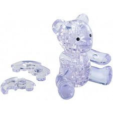 3D Crystal Puzzle - Teddy Bear (Clear) - 