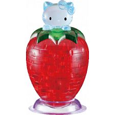 3D Crystal Puzzle - Hello Kitty on Strawberry - 