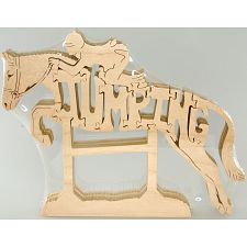 Horse Jumping - Wooden Puzzle (Amish Wood Works 779090823799) photo