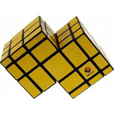 Mirror Double Cube - Black Body with Yellow Labels - 