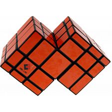Mirror Double Cube - Black Body with Orange Labels - 