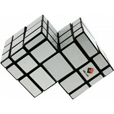 Mirror Double Cube - Black Body with Silver Labels - 