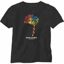 Brain Power - Black - T-Shirt
