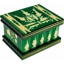 Romanian Puzzle Box - Small Green - 