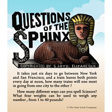 Questions of the Sphinx (Sam Loyd 77090907656280) photo