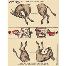 Famous Trick Donkeys - Color - Postcard - French (Sam Loyd 77090907481998) photo