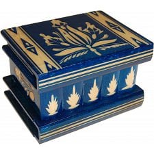 Romanian Puzzle Box - Medium Blue - 