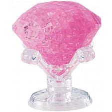 3D Crystal Puzzle - Gem - Diamond (Pink) - 