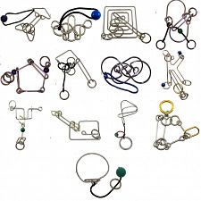 .Level 9 - a set of 13 wire puzzles - 
