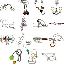 .Level 10 - a set of 16 wire puzzles - 
