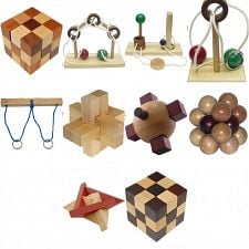 .Level 8 - a set of 10 wood puzzles - 