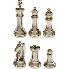 Silver Color Chess Puzzle Set - 6 pieces - 