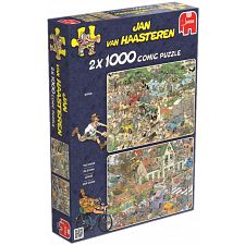 Jan van Haasteren Comic Puzzles- 2 x 1000 Piece Safari/The Storm