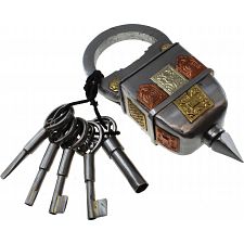 5 Key Iron Puzzle Lock - 