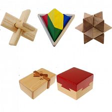.Level 7 - a set of 5 wood puzzles - 