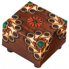 Wooden Floral Puzzle Box #2