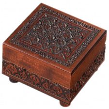 Wooden Carved Puzzle Box