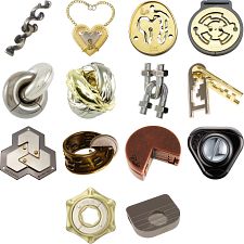 Level 8 - a set of 14 Hanayama Puzzles | Hanayama Metal Puzzles