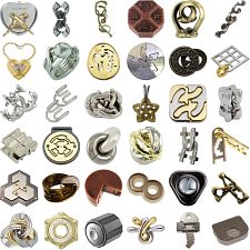Levels 8-10: a set of 36 Hanayama Metal Puzzles