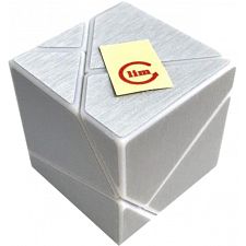 limCube Ghost Cube 2x2x2 - White Body with Silver labels (Fangshi (Funs) 779090703459) photo