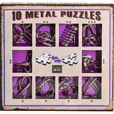 10 Metal Puzzle Set - Purple - 