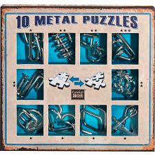 10 Metal Puzzle Set - Blue - 