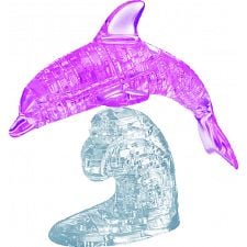 3D Crystal Puzzle Deluxe - Dolphin (Pink) - 