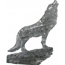 3D Crystal Puzzle - Wolf (Black) - 