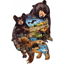 Bear Family Adventure - Shaped Jigsaw Puzzle - 