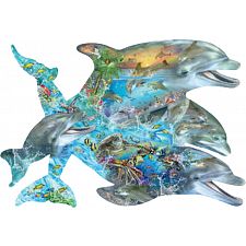 Song of the Dolphins - Shaped Jigsaw Puzzle