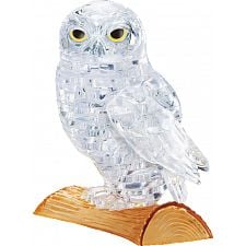 3D Crystal Puzzle - Owl (White) - 