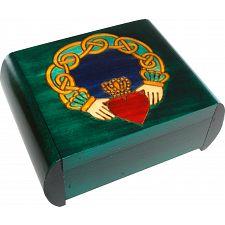 Claddagh Secret Box - Green - 