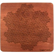 Wooden Fractal Tray Puzzle - Gosper Curve - 