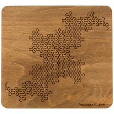 Wooden Fractal Tray Puzzle - Terdragon Curve - 