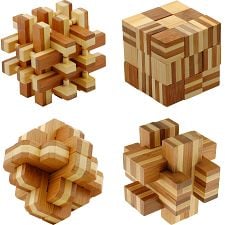 Group Special - a set of 4 Bamboo Wood puzzles