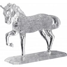 3D Crystal Puzzle Deluxe - Horse (White)