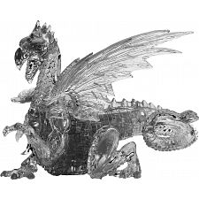 3D Crystal Puzzle Deluxe - Dragon (Black) - 