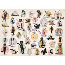 Yoga Puppies - Large Piece Family Puzzle (Eurographics 628136309929) photo