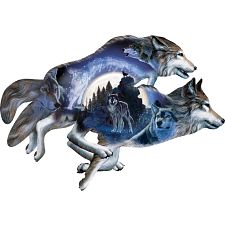 Moonlight Warrior - Shaped Jigsaw Puzzle